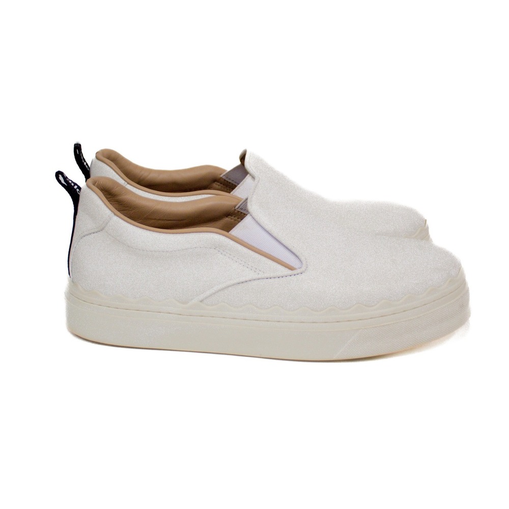 CHLOÉ LAUREN LEATHER SLIP ON SNEAKERS Women's Size 7 US/ 37 EU - Picture 6 of 12